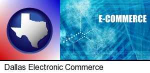 Dallas, Texas - a conceptual e-commerce illustration
