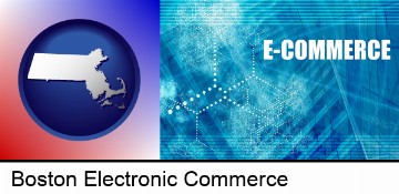 a conceptual e-commerce illustration in Boston, MA