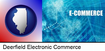 a conceptual e-commerce illustration in Deerfield, IL
